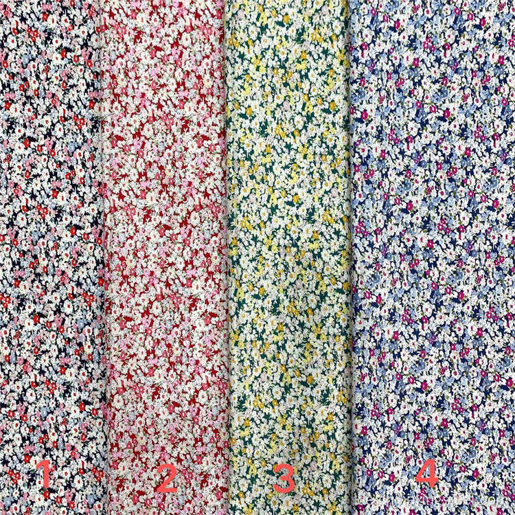 Stock Lot Plain Custom Blumen digital bedrucktes Cottontextile Stoff