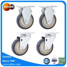 2 Swivel Casters and 2 Rigid Casters for Rolling Carts