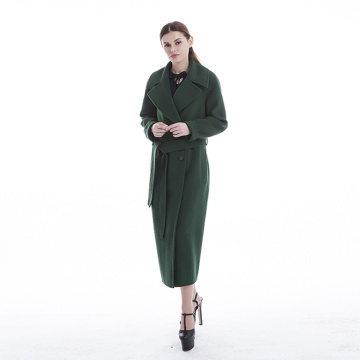 Soprabito verde in puro cashmere 100%