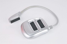 factory direct sell high quality over molded 21P male to male scart cable, scart adapter