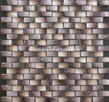 MBJ4050 Latest European Designs hot laminated mosaic glass mixed stone for bedroom tile
