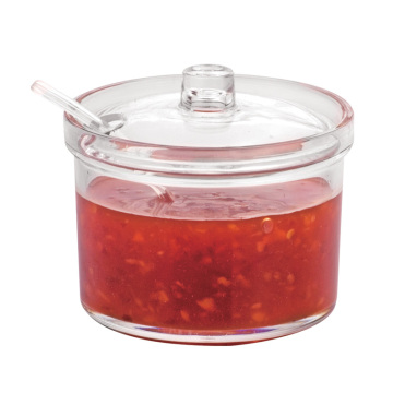 Clear Plastic Sauce Jars - Mustard, Ketchup, Dressings, Jam, Salsa, Acrylic, Chilli, Spicy, 400ml
