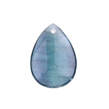 Fluorite 18x25mm Teardrop Stone Pendant for Making Jewelry