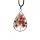 Arbre de vie pierre de naissance pendentif en argent sterling collier bijoux cristaux de guérison naturels collier de Quartz pour unisexe