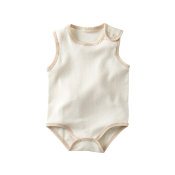 2021 Summer Collection Organic Cotton Baby Romper Babies Jumpsuits Without Sleeve