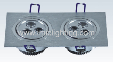 Square 6w Aluminium Ceiling Light 