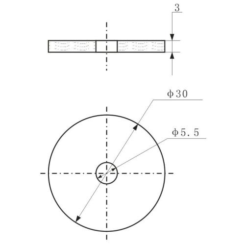 Piëzo-elektrische keramische ring PZT-5