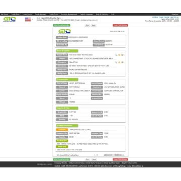 Encaixe de aço EUA Importar dados