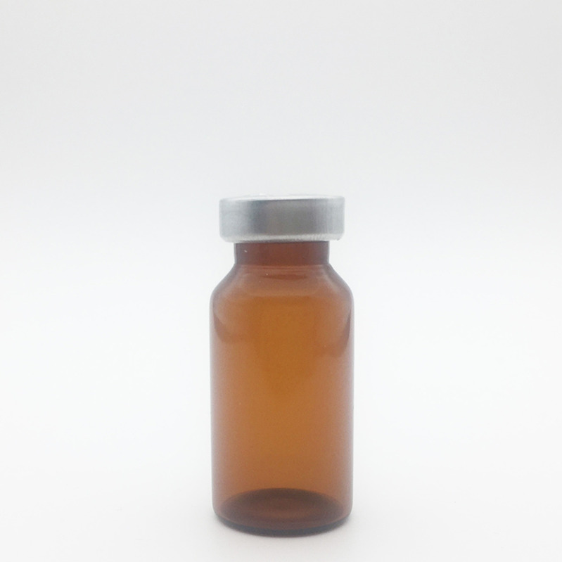 10ml Amber Sterile Serum Vials Silvery Cap