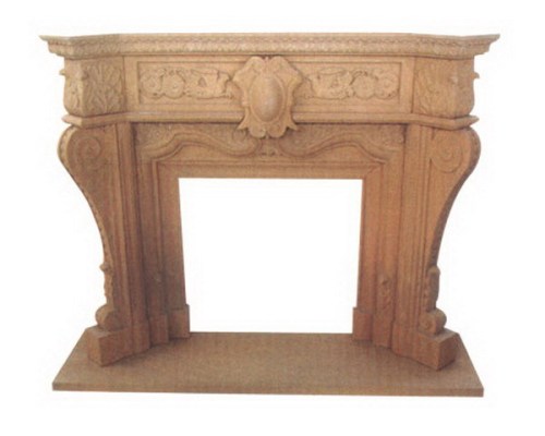 Top Quality Customized Natural Stone Sandstone and Granite and Marble Yellow Sandstone Fireplaces