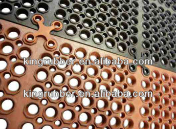 anti-slip rubber ring mat porous rubber floor mats rubber mattings