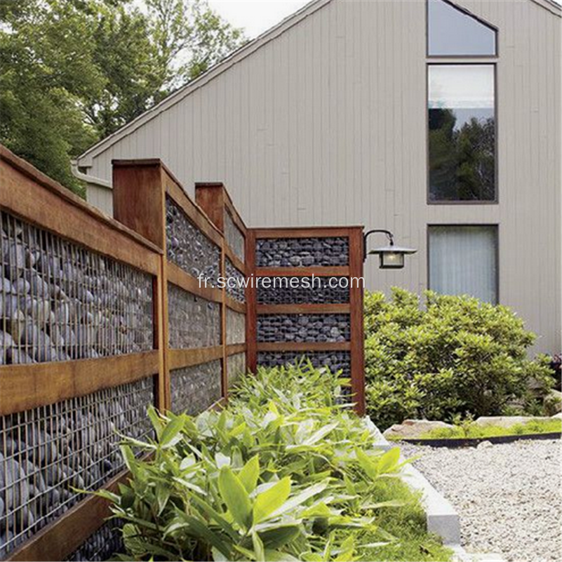 Clôture de mur de jardin en panier de gabions galvanisé