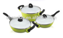 6 PCS Die-cast Aluminum Cookware Set Ceramic Coating
