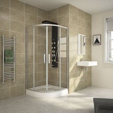 Economical Aluminum Sliding Shower Enclosure with 6mm Glass Door for Hotels and Showers