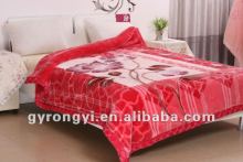100% polyester warp printed interweaving blanket