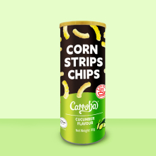 Carroba Corn Strips Chips Snacks With Cucumber Flavour