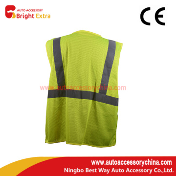 Mesh Fluorescent Vest With Pockets Zipper