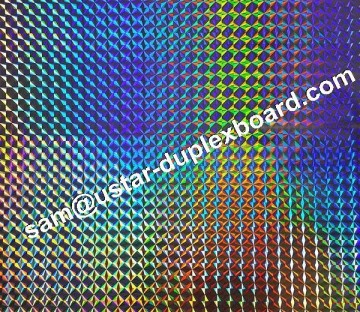 holographic paper roll,holographic printed foil,cardboard 3 layered