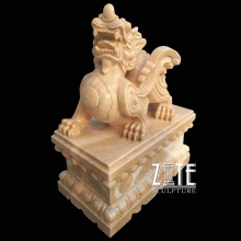 China carved stone feng shui sculpture marble pi xiu statue