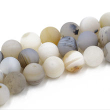 Wholesale Gemstone Matte Fire Agate Natural Beads For Diy Jewelry Making