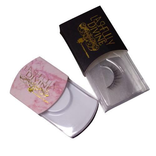 Half Sleeve Golden Logo Eyelashes Paper Box