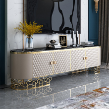 Modern Luxury Beige TV Stands and Living Room Furniture Sets