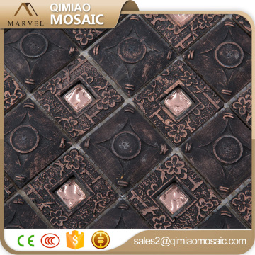 Embossing Resturant Design Dark Color Mosaic Abraic Wall Tile