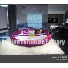 M8065 King Round Fabric Bed,Bedroom Round Bed,Soft Round Bed