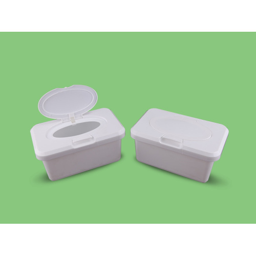 Salviette umidificate personalizzate confezionate in scatola di plastica