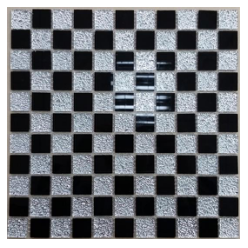 black and white color four shape crystal mosaic tiles