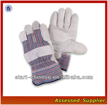 L-806 Leather Palm Work Gloves With Safety Cuff/working leather gloves/leather working gloves/double palm leather working gloves