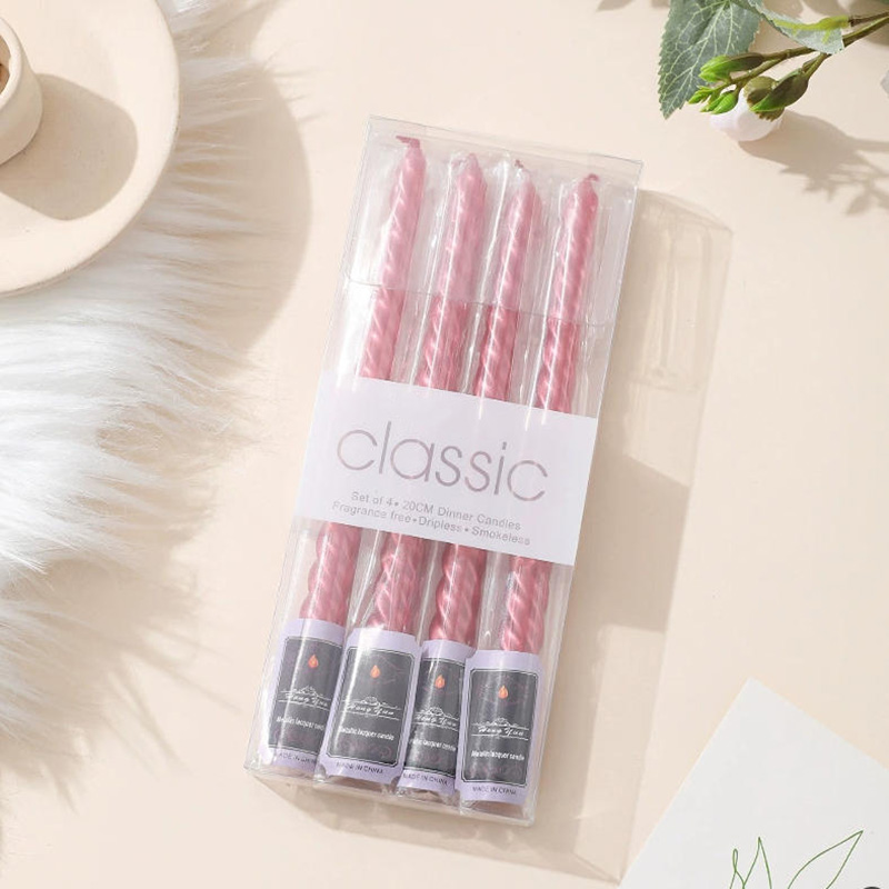 Раскошная калядная маляўнічая спіральная свечка для дэкору дома