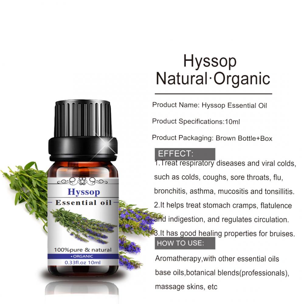 Pure Natural Natural Organic Hyssop Oil Essential Massage Massage Aceite