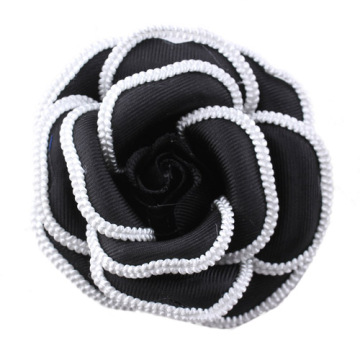 Fashion black 3.2" camellia brooch