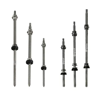 SUS304 Carbon Steel/Stainless Steel Double Threaded Hanger Bolts for Rooftop Solar Mounting