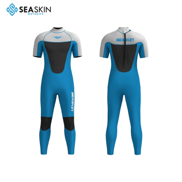 Seaskin High Quality Customized 3mm Neoprene Fabric Short Sleeve Long Pants Diving wetsuit