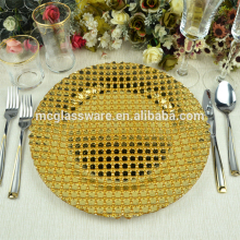 Cheap Gold Glass Charger Plate Wholesale Dinnerware