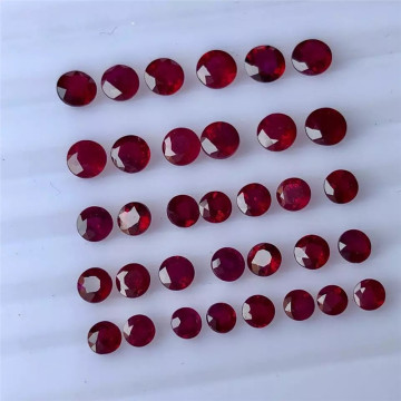 Wholesale Round Shaped Cultivated Ruby Gemstones
