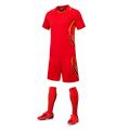 Camisa de futebol de cor vermelha para treinamento de homens