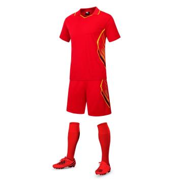 Maillot de football de couleur rouge pour les hommes