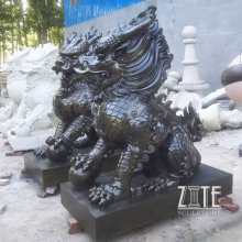 High quality garden animal sculpture fiberglass resin kylin statue