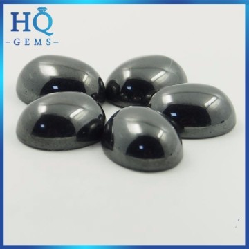 Black hematite cabochon stones for silver ring setting