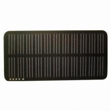 PET Solar panel, laminated with PCB, 5.5W/11V/0.5mA, 22pcs of solar cells, 52 x 107.2 x 30mm