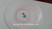 1blue-white vacant medicinal capsule