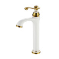 All-copper European simple countertop basin faucet