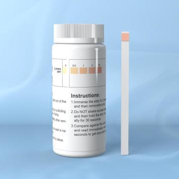 Pool and spa test strips for copper