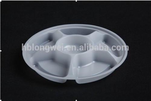 round disposable plastic food trays/biscuit trays