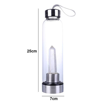 Cadeau de tasse de thé de baguette pointue de bouteille d&#39;eau d&#39;obélisque d&#39;énergie de quartz naturel transparent pour l&#39;école de bureau à domicile