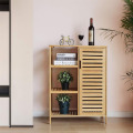 Wood Bamboo Storage Cabinet Toilet Organizer Shelf