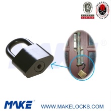 High security brass warehouse door padlock